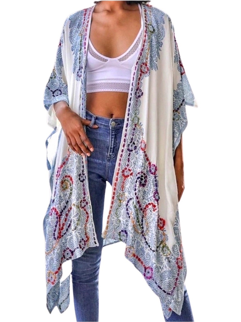 Colorful Tapestry‎ Stitch Kimono